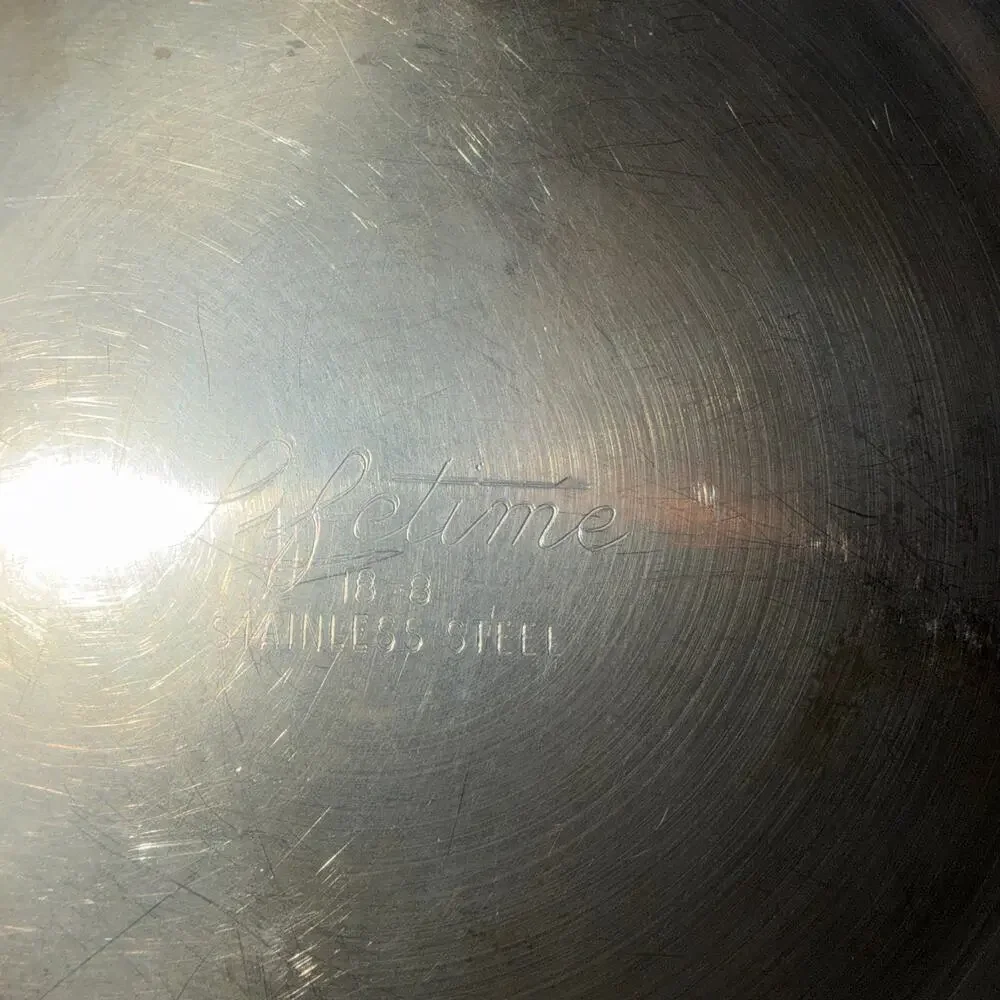 Vintage Lifetime Stainless Steel Double Boiler Insert 18-8 R6 Measures 7.5